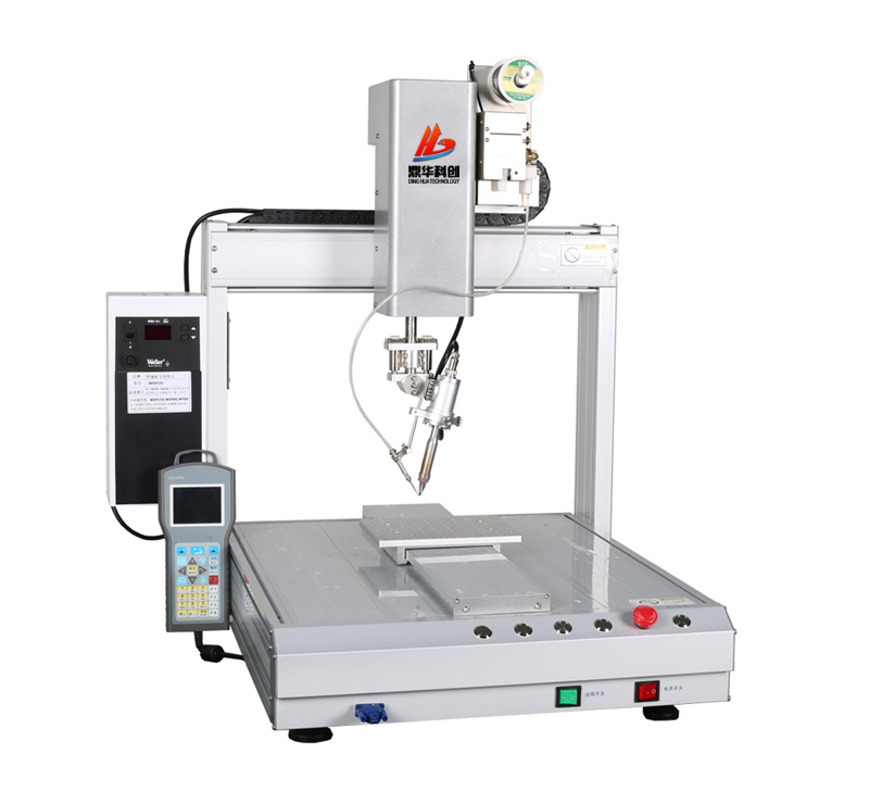 Double head single station soldering machine